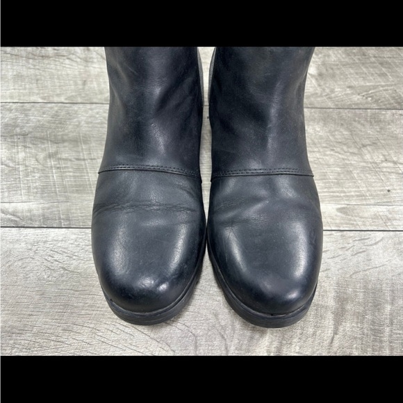 Sorel NL3718 Emilie Cheslea  Black Leather Women’s Ankle Booties Boots Size 7 - Picture 4 of 9